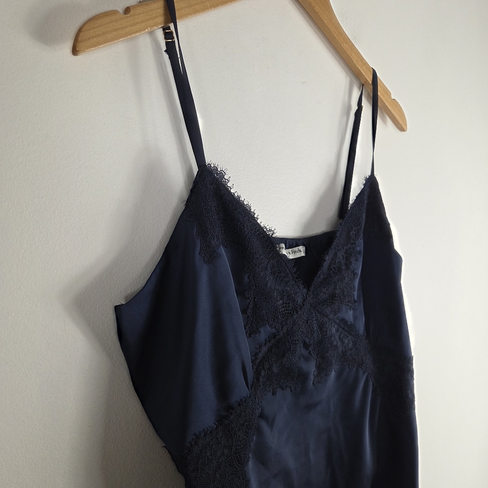 Abercrombie & Fitch Satin Lace Trim Cami Tank Short Set Pajama Set Nightie Set - Picture 5 of 13
